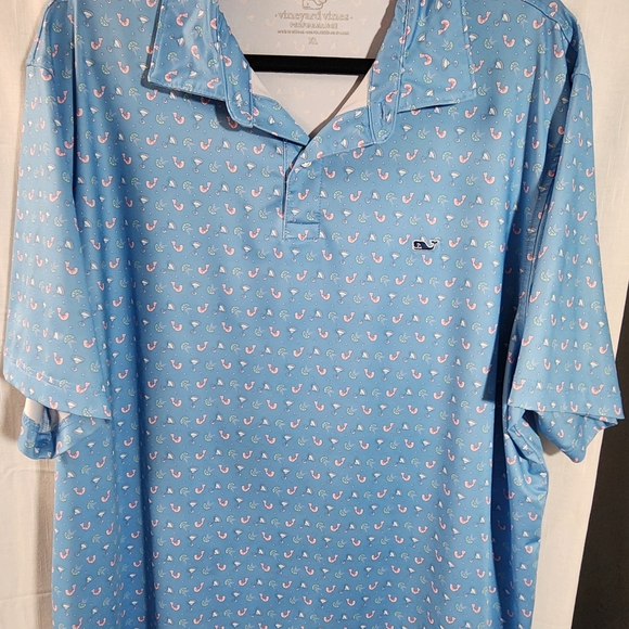 Vineyard Vines Other - Vineyard Vines Light Blue Polo with Whale Pattern